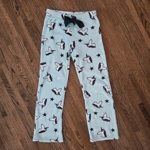 Ardene Blue Pajama Bottoms with Unicorn Print